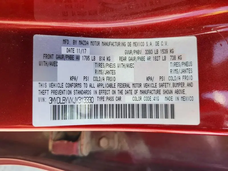2018 TOYOTA YARIS IA BASE  