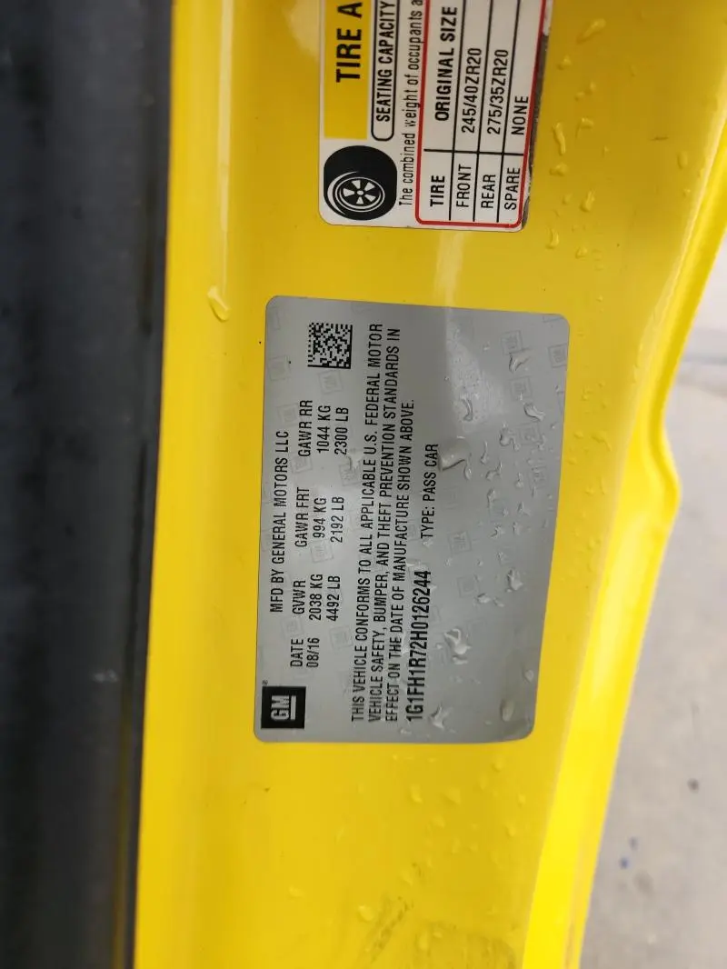 2017 CHEVROLET CAMARO SS  