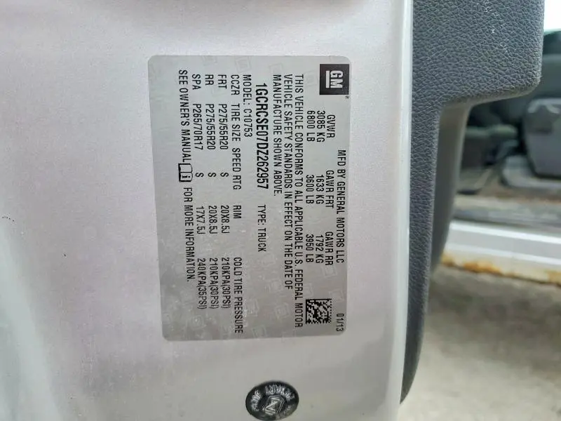 2013 CHEVROLET SILVERADO C1500 LT  