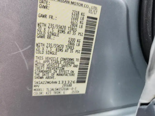 2017 NISSAN MURANO S  