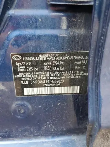 2018 HYUNDAI ELANTRA SEL  