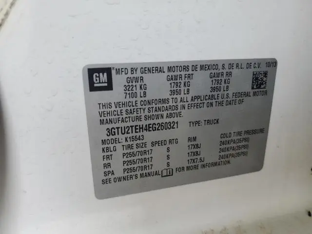 2014 GMC SIERRA K1500  