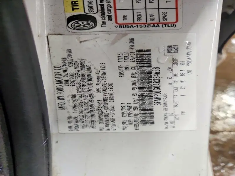 2010 FORD FUSION SEL  