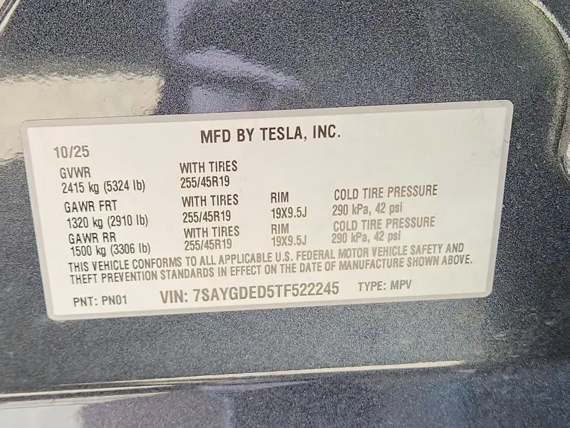 2026 TESLA MODEL Y   