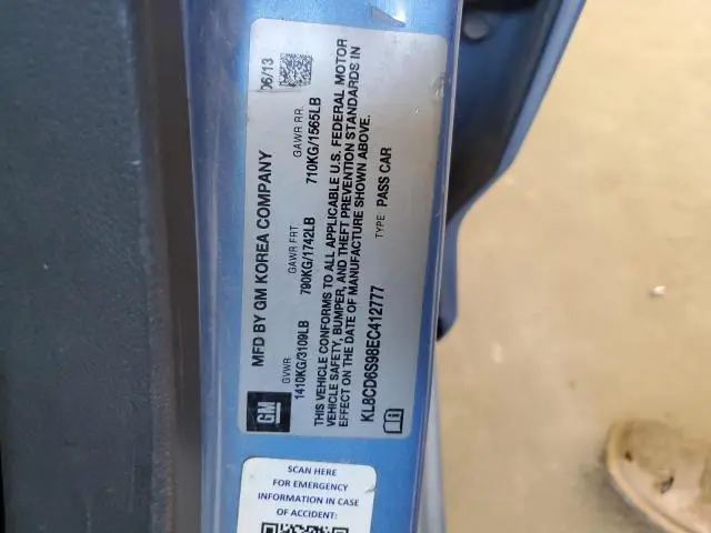 2014 CHEVROLET SPARK 1LT