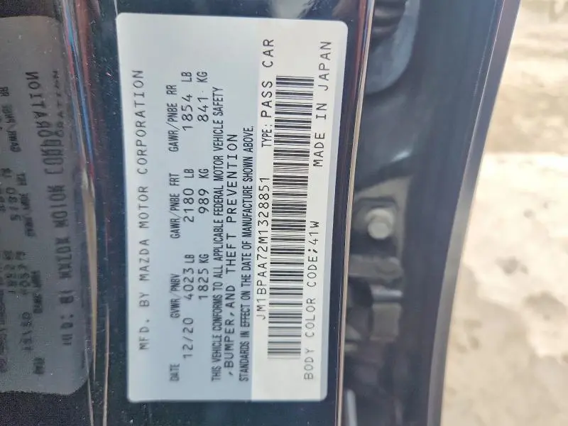 2021 MAZDA 3   