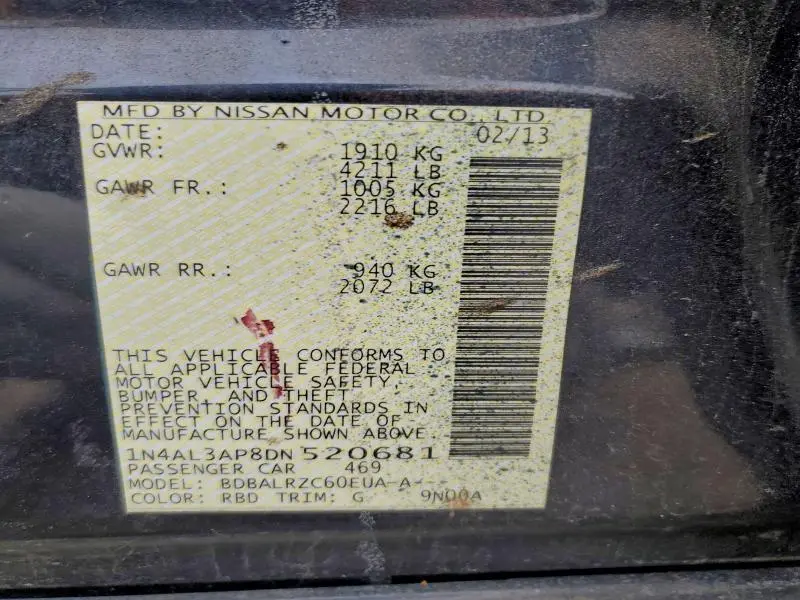 2013 NISSAN ALTIMA 2.5  