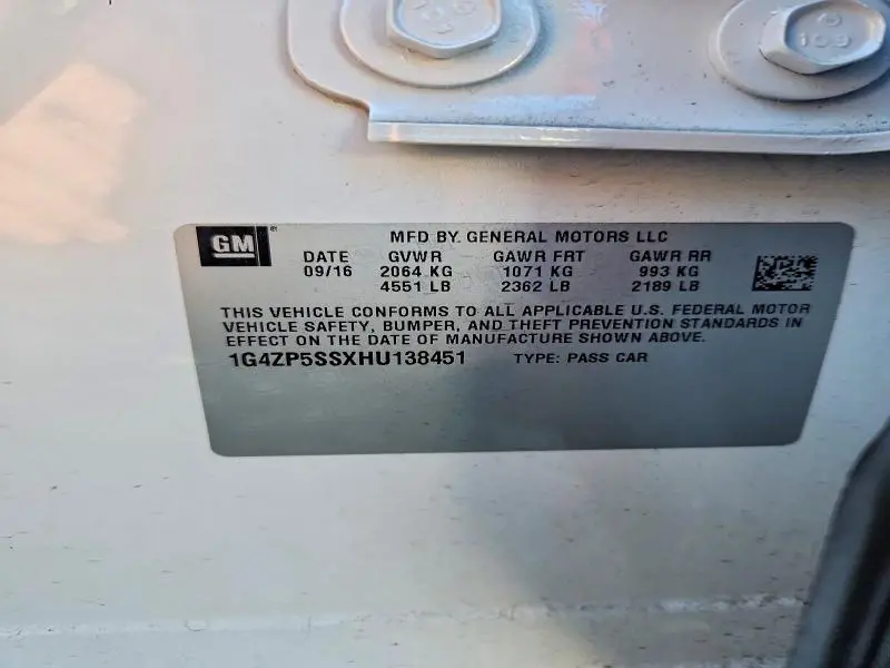 2017 BUICK LACROSSE ESSENCE  