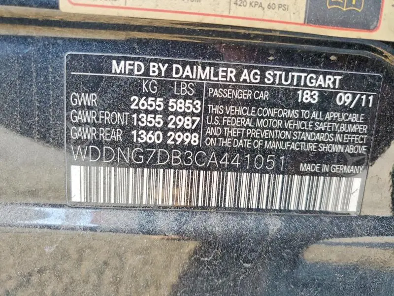 2012 MERCEDES-BENZ S 550  