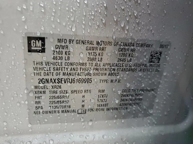 2018 CHEVROLET EQUINOX LT  