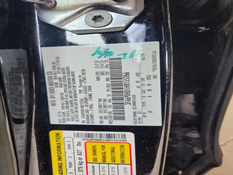 2017 FORD FUSION SE  