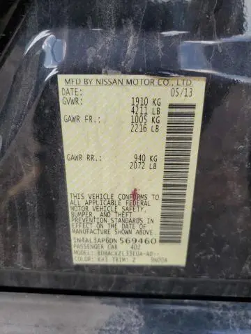 2013 NISSAN ALTIMA 2.5