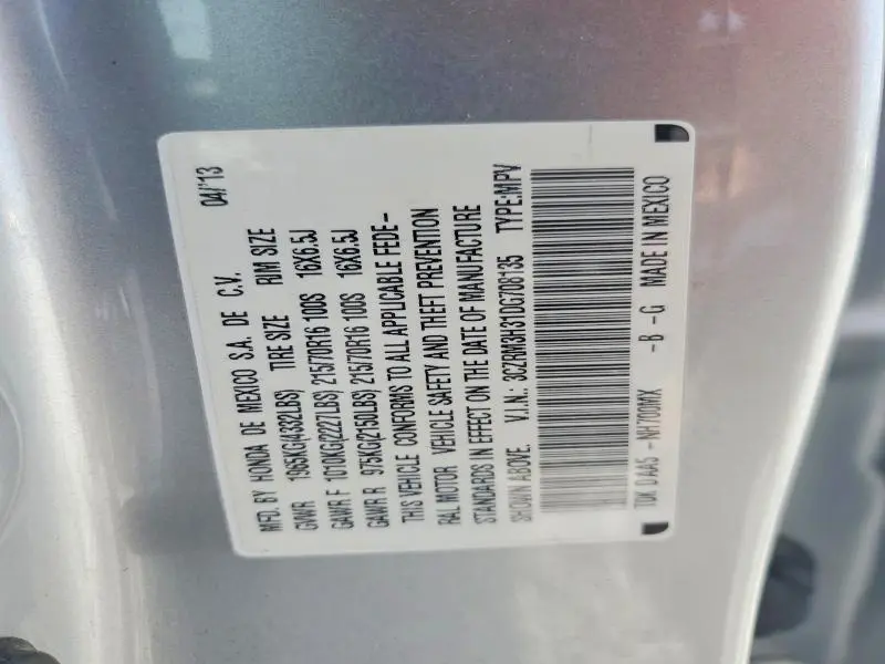 2013 HONDA CR-V LX  