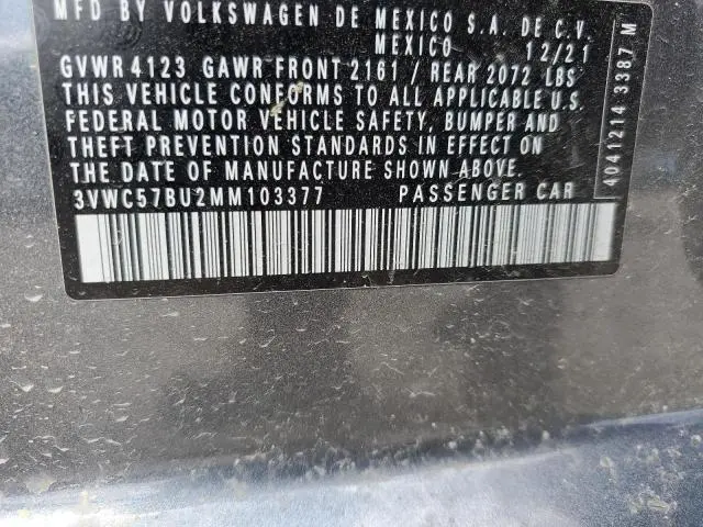 2021 VOLKSWAGEN JETTA S  