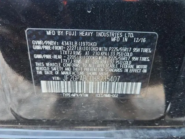 2017 SUBARU CROSSTREK PREMIUM  