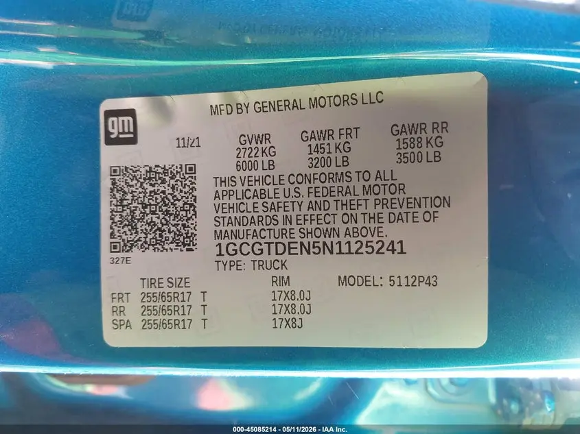 2022 CHEVROLET COLORADO  