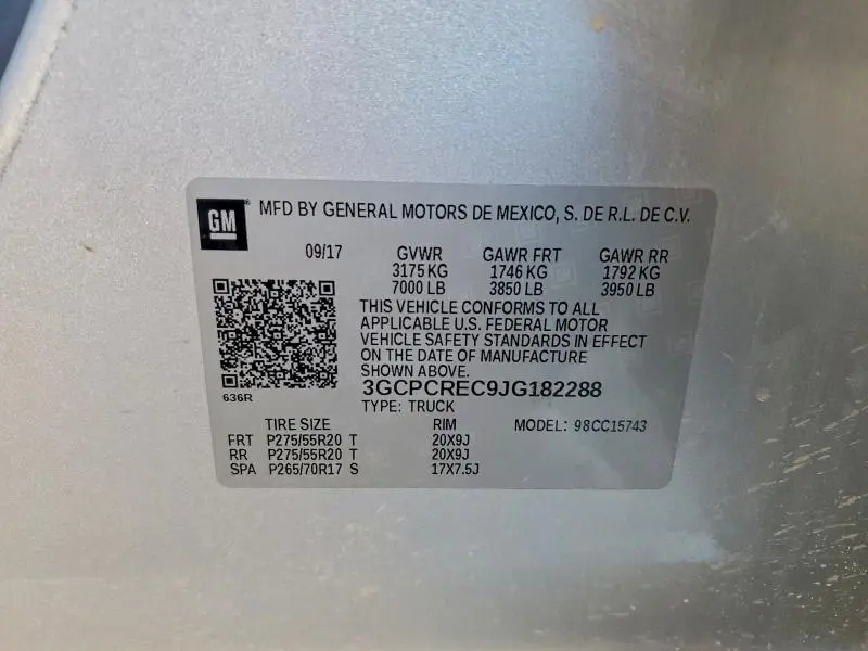 2018 CHEVROLET SILVERADO C1500 LT  