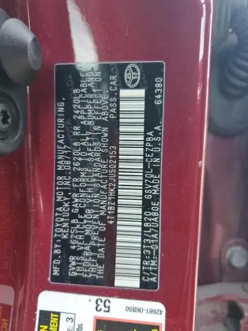 2018 TOYOTA CAMRY XSE  