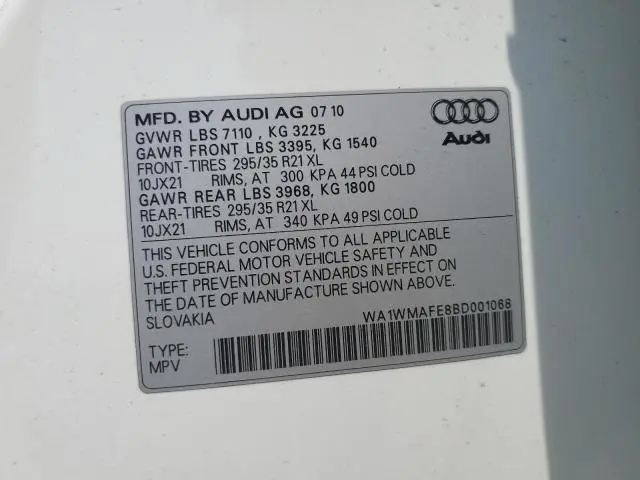 2011 AUDI Q7 PRESTIGE  