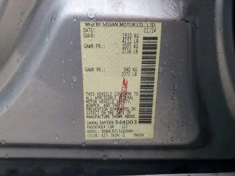 2014 NISSAN ALTIMA 2.5  