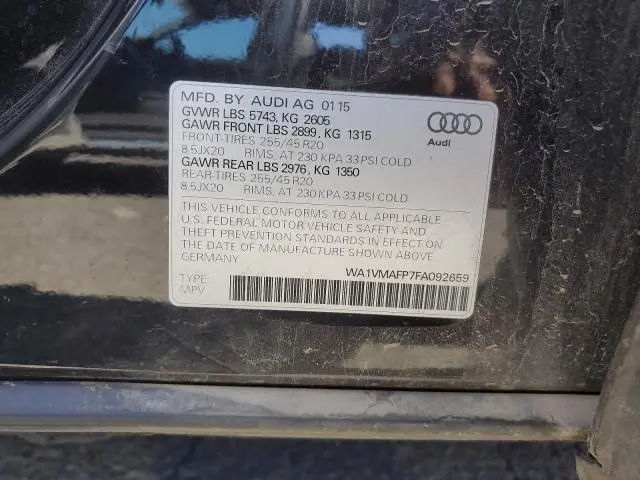 2015 AUDI Q5 TDI PRESTIGE  