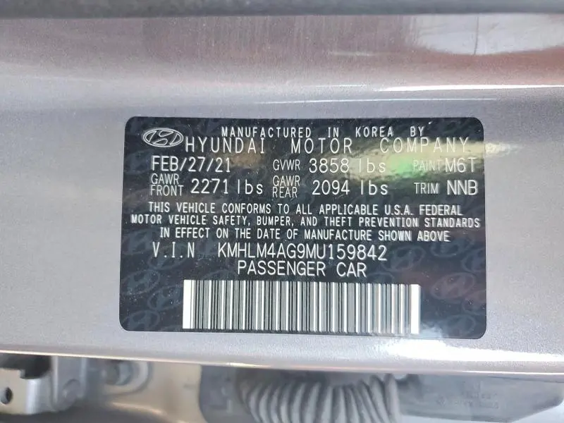 2021 HYUNDAI ELANTRA 4D   
