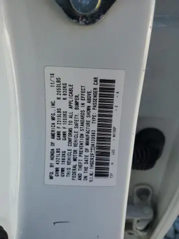 2017 HONDA ACCORD SPORT SPECIAL EDITION  