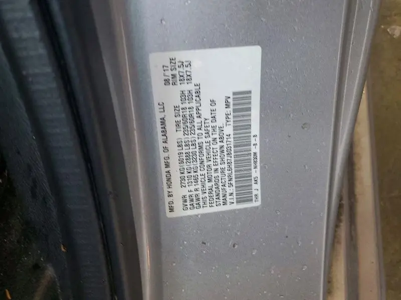 2018 HONDA ODYSSEY TOURING  