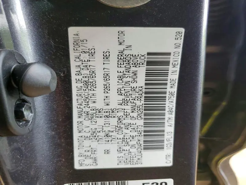 2015 TOYOTA TACOMA DOUBLE CAB PRERUNNER  