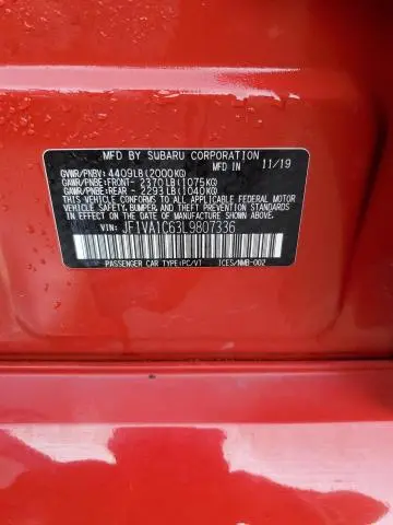 2020 SUBARU WRX PREMIUM  