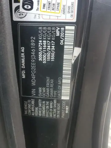 2018 MERCEDES-BENZ METRIS   