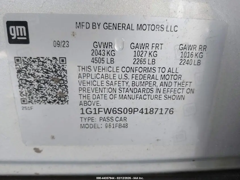 2023 CHEVROLET BOLT EV FWD 1LT