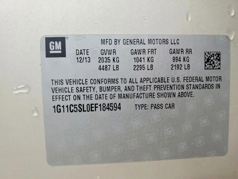 2014 CHEVROLET MALIBU 1LT  