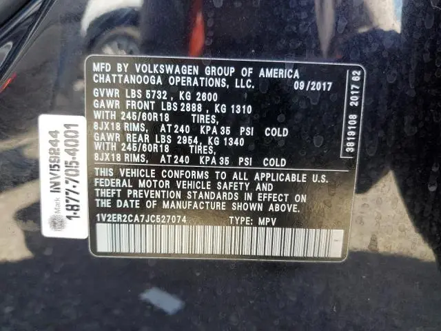 2018 VOLKSWAGEN ATLAS SEL  