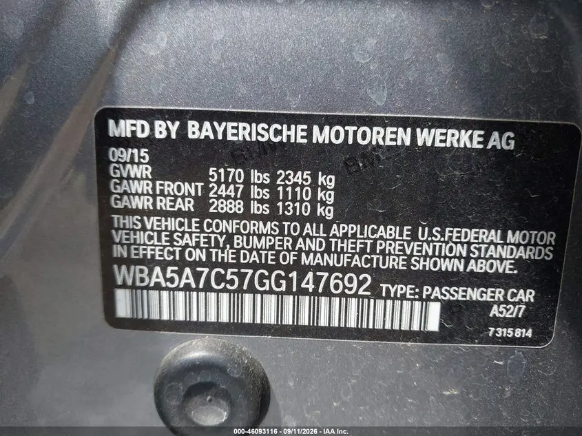 2016 BMW 528I XDRIVE