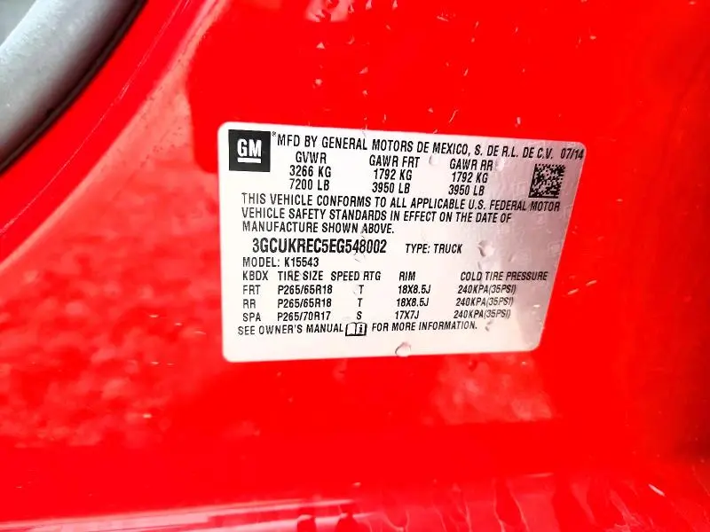 2014 CHEVROLET SILVERADO K1500 LT  