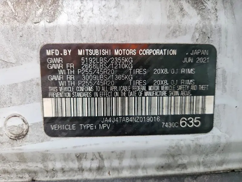 2022 MITSUBISHI OUTLANDER ES  