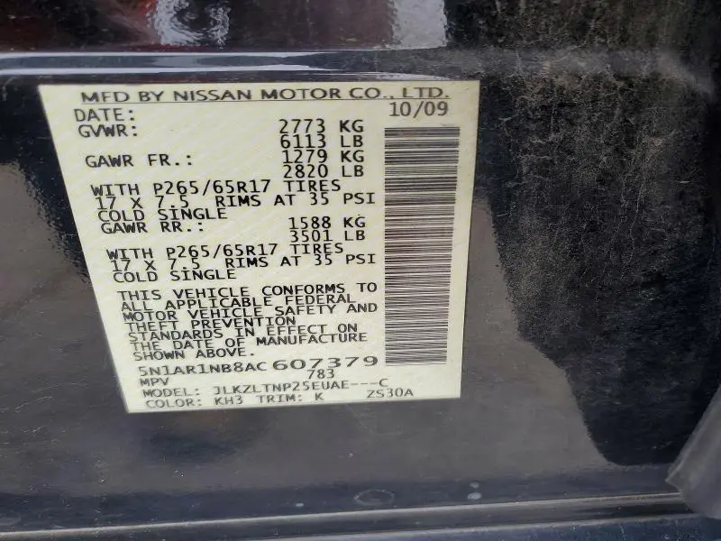2010 NISSAN PATHFINDER S  