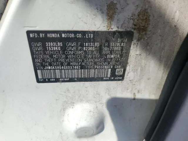 2016 HONDA FIT LX  