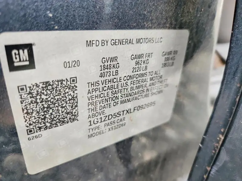 2020 CHEVROLET MALIBU LT  