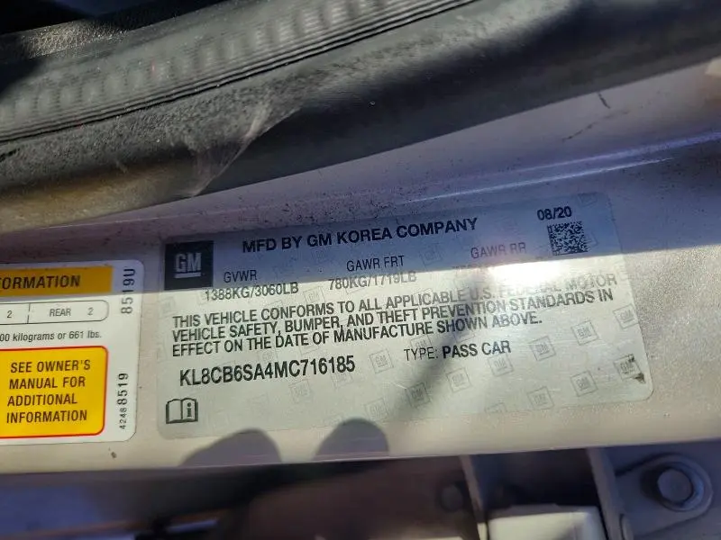 2021 CHEVROLET SPARK LS  