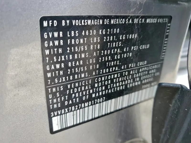 2024 VOLKSWAGEN TAOS S  