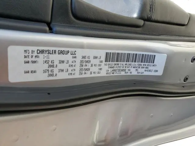 2011 JEEP GRAND CHEROKEE OVERLAND  