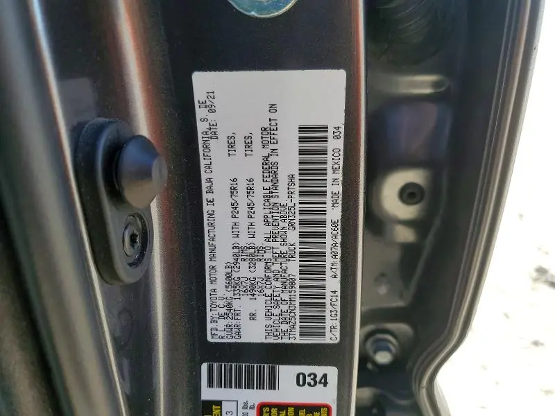 2021 TOYOTA TACOMA DOUBLE CAB  