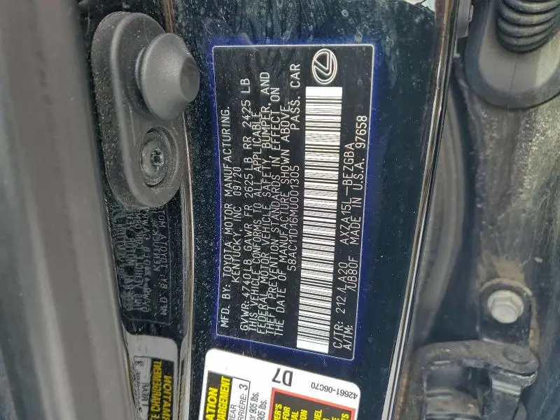 2021 LEXUS ES 250 BASE  