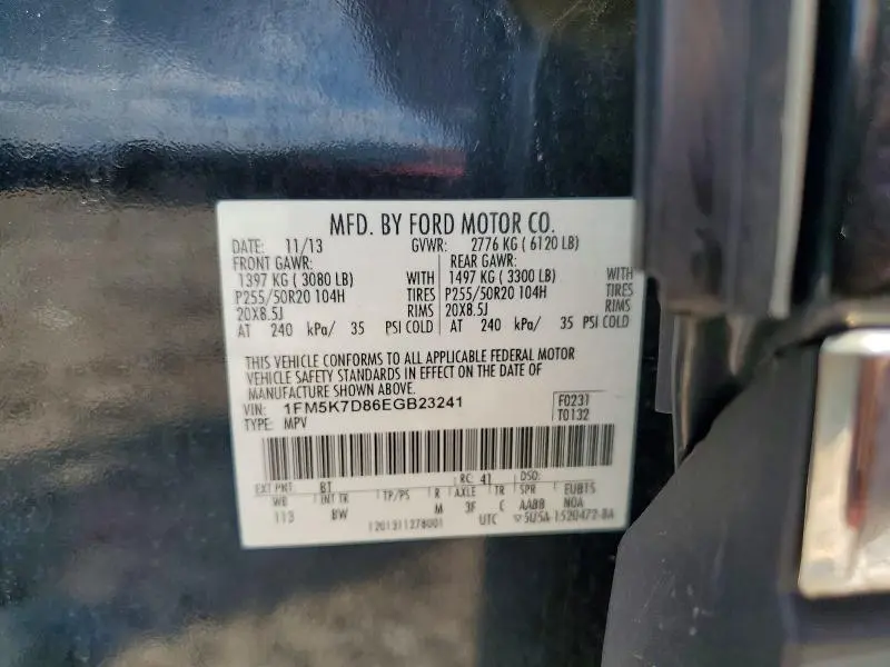 2014 FORD EXPLORER XLT  
