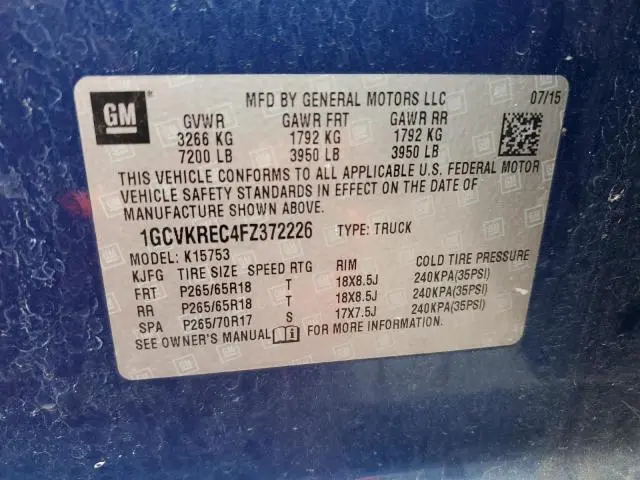 2015 CHEVROLET SILVERADO K1500 LT  