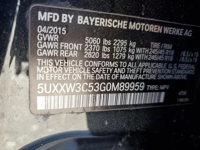 2016 BMW X4 XDRIVE28I  