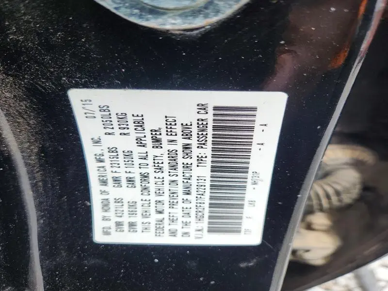 2015 HONDA ACCORD EXL  
