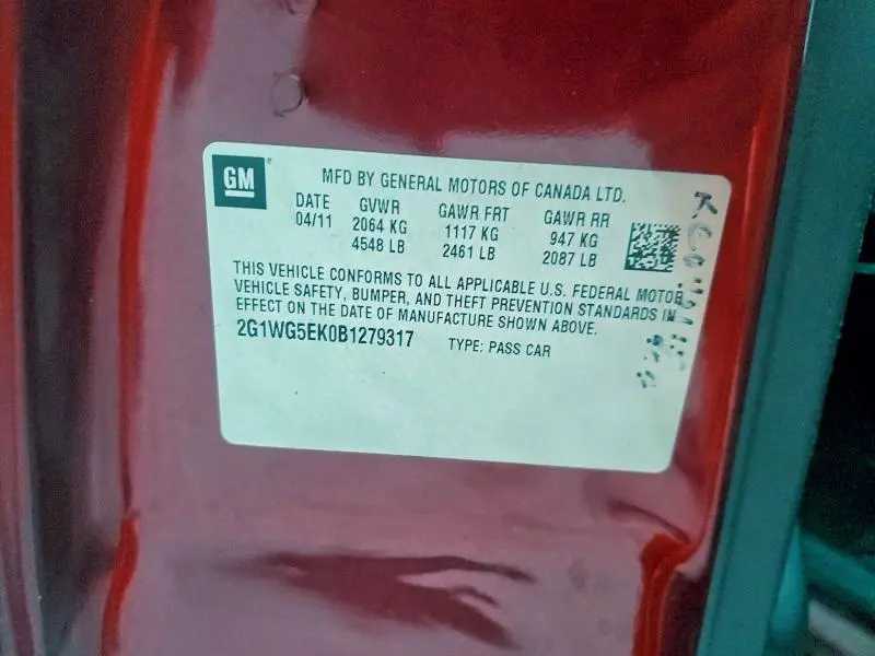 2011 CHEVROLET IMPALA LT  